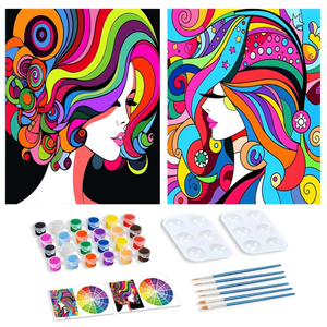 ชุดสีอะคริลิค DIY ระบายสีตามตัวเลข ภาพศิลปะนามธรรมเหมือนจริง ขนาด 20*25 ซม. พร้อมกรอบ สำหรับผู้เริ่มต้น ผู้ใหญ่ เด็ก ใช้ในสตูดิโอ ตกแต่งผนังบ้าน - Product Image 2