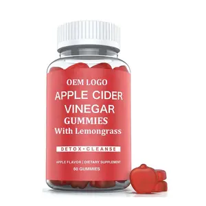 Organische Gezondheid 1000Mg Vegan Apple Cider Azijn Met Citroengras Afslanken Gummies Voor Gewichtsverlies