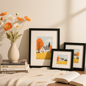 High Quality Classic A4 Wooden Picture Display Picture <strong>Frame</strong> for Wedding Portraits and <strong>Gallery</strong> Wall Decoration Photo <strong>Frame</strong> - Product Image 2