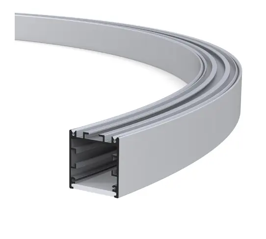 factory supply curved led aluminum profile milky bending aluminum led profile led circular aluminum profile