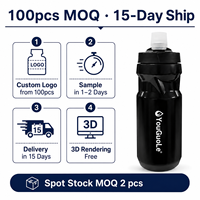 Bouteille d'eau compressible pour salle de sport 600ml 700ml sans BPA, logo personnalisé, PP, vente en gros, livraison rapide