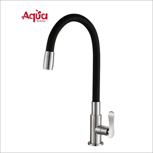 Modern Single-Handle Stainless Steel Kitchen Faucet Lead-Free <b>Brushed</b> Design Ceramic Valve Cold Water Basin Sink Faucet - Product Image 1