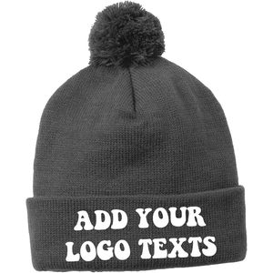 2025 personnalisé sport hiver bonnet chapeaux couleur unie Pom Pom 6 Options de couleur produit promotionnel - Product Image 1