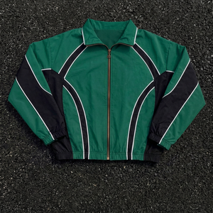 Green Solid Tracksuit Set Zip-Up Hooded Windbreaker <b>Jacket</b> Shorts Sportswear Two-Piece Activewear <b>Summer</b> Adult Lightweight Front - Product Image 3