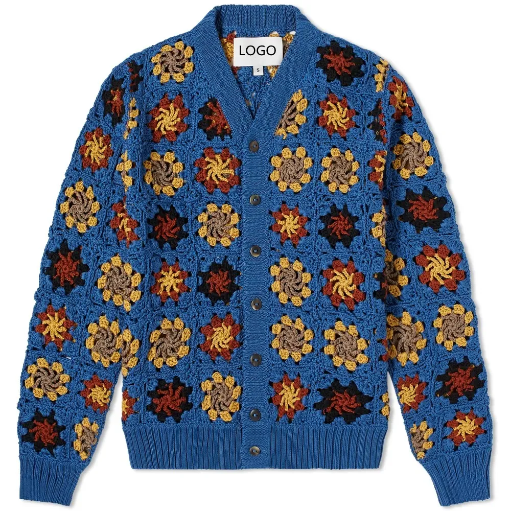 Оригинальный мужской вязаный свитер OEM & ODM, Зимний вязаный пуловер с вырезами и ручным вязанием, дизайнерский свитер kint для мужчин