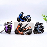 Porte-clés moto créatif en alliage PVC, design sportif et mignon, jouet pédalier à rétrofriction, léger, étanche, cadeau