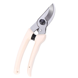 White Handled Curved Pruning Shears Stainless Steel Bypass Pruner For Garden Fruit Tree Flower Trimming 10-20 Mm - Product Image 5