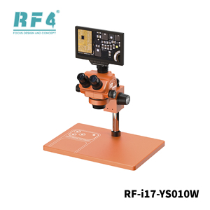 RF4 I17 Optical Trinocular <strong>Microscope</strong> with 10-Inch HD WiFi Monitor for Electronic Component Inspection &amp; Lab Material Analysis - Product Image 1