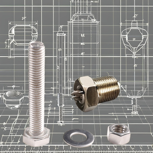 Cổ phiếu nhà máy tùy chỉnh M3 M5 M6 M8 M10 M12 M16 thép không gỉ A2 <span class=keywords><strong>A4</strong></span> din931 <span class=keywords><strong>Hex</strong></span> <span class=keywords><strong>Nut</strong></span> <span class=keywords><strong>Bolt</strong></span> vuông tiêu chuẩn GB máy giặt hình lục giác đầu - Product Image 2