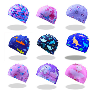 Nouveau <span class=keywords><strong>bonnet</strong></span> <span class=keywords><strong>de</strong></span> <span class=keywords><strong>bain</strong></span> en nylon pour enfants avec imprimé numérique, tissu à séchage rapide, design <span class=keywords><strong>de</strong></span> dessin animé pour garçons et filles, pour piscines pour enfants - Product Image 1