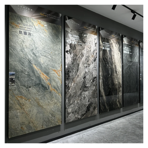 Tấm đá sintered thiết kế hiện đại 1200x2400mm, gạch porcelain khổ lớn, gạch lát nền đá sintered