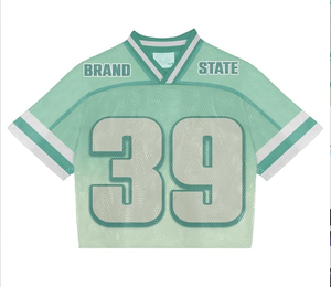 <span class=keywords><strong>2025</strong></span> Tùy Chỉnh Màu Đen Lưới Bóng Đá Jersey Top Thoáng Khí Phong Cách Giản Dị Kỹ Thuật Số Thăng Hoa In Ấn Crop New American Bóng Đá Bánh - Product Image 4