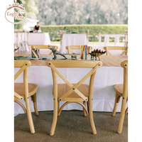 Fabricant de chaises à dossier croisé en bois empilables dorées pour mariage, événement, fête, pour enfants