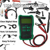 Probador de Baterías Digital para Automóviles y Motocicletas DY220B de 12 V con Soporte para 9 V, Mide la Corriente