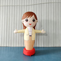 Mascotte gonflable personnalisée certifiée CE, homme agitant les bras, 3m, en tissu Oxford imperméable, personnage de dessin animé, Air Dancer avec ventilateur intégré pour la publicité