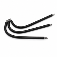 Tube flexible col de cygne pour lampes de bureau LED, lampes de travail et microphones, bras métallique en acier inoxydable pliable en forme de serpent