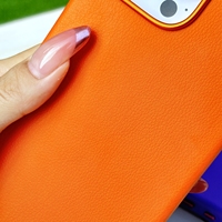 Coque de téléphone en cuir de grain de litchi de luxe personnalisée en usine pour iPhone 16 17 15 13 14 12 11 Pro Max couverture arrière de téléphone mince
