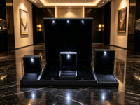 Boîte à bijoux LED, présentoir, emballage de vente au détail pour la vente en gros de boîtes à bijoux cadeaux