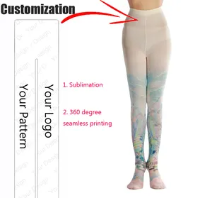 fashion blue sky tights 3d print pantyhose leggings for girl women sexy custom digital printed tights pantyhose