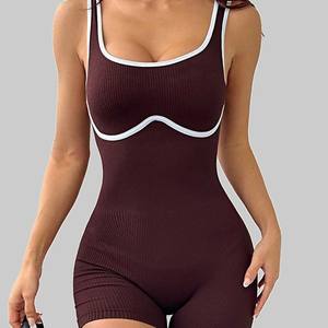 Combinaison de Yoga une Pièce sans Couture Personnalisée Style Lulu avec Dos Nu pour Fitness, Élastique et Ajustée pour Sport Aérien - Product Image 2