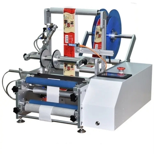Étiqueteuse semi-automatique de bouteilles de bière et de vin rondes à double étiquette - Product Image 1
