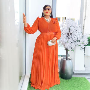 Pour <span class=keywords><strong>Amazon</strong></span> européen américain dubaï élégant <span class=keywords><strong>longue</strong></span> <span class=keywords><strong>robe</strong></span> modeste nouvelle perlée femmes grande taille <span class=keywords><strong>robe</strong></span> africaine - Product Image 1