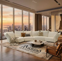 Maßgefertigtes Modernes Luxus-Blütenblatt-Sofa, Premium-Stoff & Anpassbare Größe, Hochwertiges Gebogenes Modulares Sofa für Wohnzimmer