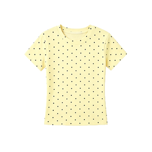 RUICHI T-shirt femme 230GSM à pois, coupe ajustée, manches courtes, col rond, élégant et décontracté - Product Image 6