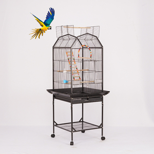 Grande <span class=keywords><strong>cage</strong></span> à oiseaux roulante robuste avec roues à vendre 46x46x94cm plateau amovible pour perroquets facile à déplacer et à nettoyer la volière domestique - Product Image 3