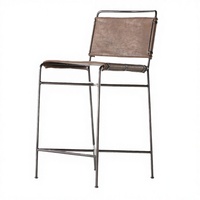 Tabouret de bar empilable en cuir PU industriel, dossier haut, pour restaurant, hôtel, salle à manger, extérieur - Vente chaude