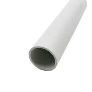 Extruded plastic White PVC tubing