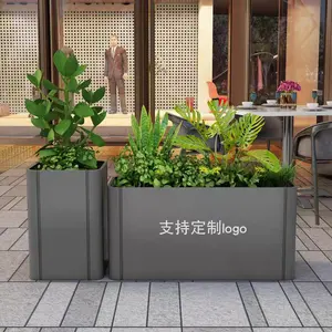 Kunden spezifische Größe Modern Metal Outdoor Plant Box Street Garden Box Lager Pflanzer außerhalb