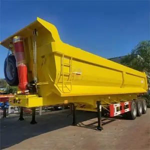 Transport de pierres de haute qualité en forme de U robuste 3 4 6 essieux camion à benne basculante camions semi-remorque à benne basculante
