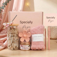 Ensemble cadeau de bougies en cire de soja et de produits de bain aromatiques - Cadeau créatif parfumé pour la fête des mères et les anniversaires