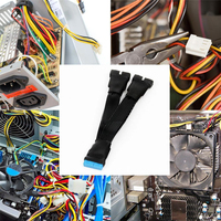 USB 3.0 kabel ekstensi Header 19 p 19 pin kabel pemisah 3.0 usb