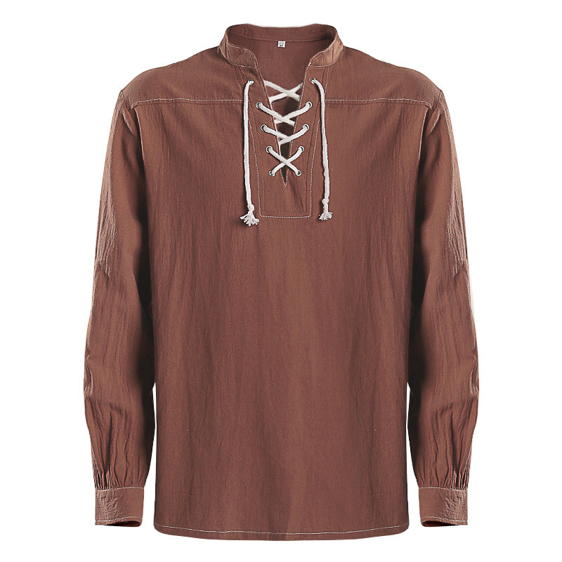Vintage shirt long sleeve wine red