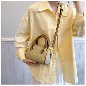Sac à main pour femme de marque de luxe, en forme de coussin, doublure en polyester, imprimé géométrique décontracté, fermeture éclair durable - Product Image 6