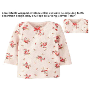 100% coton bio smocké bébé pantalon ensemble coton pyjama short ensemble bébé col rond manches T-<span class=keywords><strong>shirt</strong></span> 2 pièces ensemble - Product Image 4