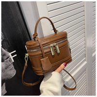 Sac seau tendance en cuir PU avec fermeture éclair pour femme, vente en gros directe d'usine, pour usage quotidien