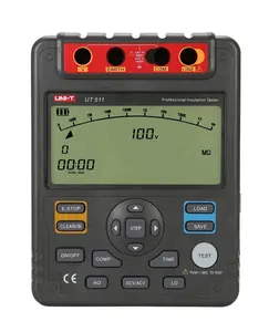 Máy Đo Điện Trở Cách Điện Kỹ Thuật Số UNI-T UT511, Máy Đo Megohmmeter Low Ohm Ohmmeter Vôn Kế Tự Động Phạm Vi 1000V LCD Bac