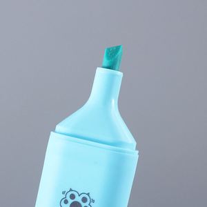 Ensemble de surligneurs personnalisables en forme de patte de chat mignons et miniatures, stylos fluorescents créatifs pour l'école, emballage en vrac - Product Image 3