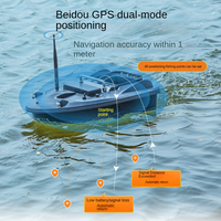 Bateau à appât télécommandé LY modèle 02D, GPS, portée 500m, 40 points de positionnement, capacité de charge 2kg, 2,5 heures d'autonomie, noir