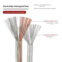 Transparentes doppelt parallel verse iltes PVC 600V verzinntes Kupferdraht 20AWG Flaches ROHS Gold Silber Power & Audio Kabel