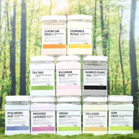 Masque facial en poudre peel-off hydratant, blanchissant et anti-rides à la gelée naturelle, 14 saveurs, 650g