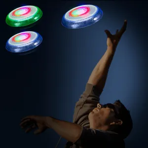 Benutzer definierte wiederauf ladbare Flugs cheibe Typ-C-Schnitts telle LED Flying Disc Spielzeug 7 Beleuchtungs modi Led Outdoor Sports Frisbeed