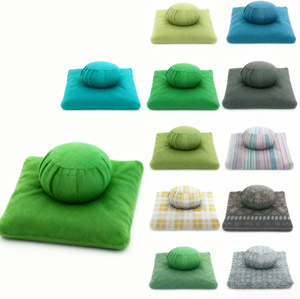Set di Cuscini per Meditazione Yoga - Cuscino Zafu e Zabuton in Cotone, Lavabile, Rotondo e Quadrato - Product Image 2