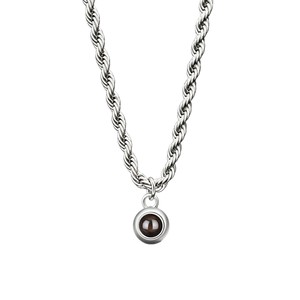 Collier unisexe personnalisé en acier inoxydable avec chaîne en bambou, style européen et américain, pour le marché transfrontalier - Product Image 5