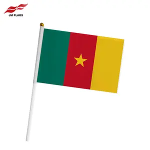 Panik membeli bendera melambai tangan Kamerun 20*28cm bendera negara negara tanda khusus Kamerun