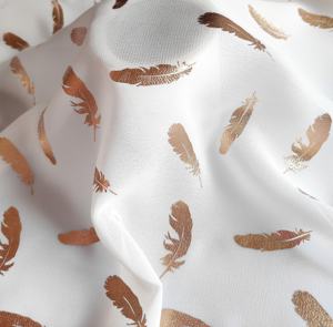 Elegante oro morbido foglie foil stampato tessuto chiffon <span class=keywords><strong>per</strong></span> il vestito - Product Image 4