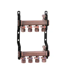 Brass Manifold Professional Manufacturer Of Underfloor Heating 1" 2 - 10 Way Brass Manifold